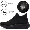 image:imageSHULOOK Womens Slip on Walking Shoes Comfort Lightweight Breathable Sock Shoe NonSlip Mesh Casual Fashion Tennis Running SneakersBlack