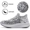 image:imageSHULOOK Womens Slip on Walking Shoes Comfort Lightweight Breathable Sock Shoe NonSlip Mesh Casual Fashion Tennis Running SneakersGrey White