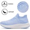 image:imageSHULOOK Womens Slip on Walking Shoes Comfort Lightweight Breathable Sock Shoe NonSlip Mesh Casual Fashion Tennis Running SneakersLight Blue