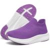 image:imageSHULOOK Womens Slip on Walking Shoes Comfort Lightweight Breathable Sock Shoe NonSlip Mesh Casual Fashion Tennis Running SneakersPurple