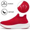 image:imageSHULOOK Womens Slip on Walking Shoes Comfort Lightweight Breathable Sock Shoe NonSlip Mesh Casual Fashion Tennis Running SneakersRed