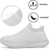 image:imageSHULOOK Womens Slip on Walking Shoes Comfort Lightweight Breathable Sock Shoe NonSlip Mesh Casual Fashion Tennis Running SneakersWhite