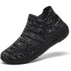 image:imageSHULOOK Womens Slip on Walking Shoes Comfort Lightweight Breathable Sock Shoe NonSlip Mesh Casual Fashion Tennis Running Sneakers Black Grey 8