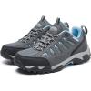image:imageHiking Shoes Women  Waterproof Shoes for Women  Comfortable amp LightWeight amp NonSlip  Womens Hiking Shoes Walking Trekking Camping Tennis Sport Sneakers Grey Blue 9