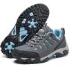 image:imageHiking Shoes Women  Waterproof Shoes for Women  Comfortable amp LightWeight amp NonSlip  Womens Hiking Shoes Walking Trekking Camping Tennis Sport Sneakers Grey Blue 9