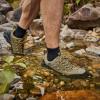 image:imageSHULOOK Mens Waterproof Hiking Shoes Lightweight Anti Slip Outdoor Ankle Boots Breathable Hike Trekking Trails ShoeArmyGreen