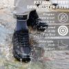 image:imageSHULOOK Mens Waterproof Hiking Shoes Lightweight Anti Slip Outdoor Ankle Boots Breathable Hike Trekking Trails ShoeBlackGrey