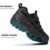image:imageSHULOOK Mens Waterproof Hiking Shoes Lightweight Anti Slip Outdoor Ankle Boots Breathable Hike Trekking Trails ShoeBlackRed02
