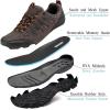 image:imageSHULOOK Mens Waterproof Hiking Shoes Lightweight Anti Slip Outdoor Ankle Boots Breathable Hike Trekking Trails ShoeBrownOrange