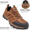 image:imageSHULOOK Mens Waterproof Hiking Shoes Lightweight Anti Slip Outdoor Ankle Boots Breathable Hike Trekking Trails ShoeClay02