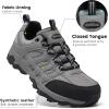 image:imageSHULOOK Mens Waterproof Hiking Shoes Lightweight Anti Slip Outdoor Ankle Boots Breathable Hike Trekking Trails ShoeGrey02