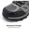 image:imageSHULOOK Mens Waterproof Hiking Shoes Lightweight Anti Slip Outdoor Ankle Boots Breathable Hike Trekking Trails ShoeGrey02
