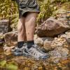 image:imageSHULOOK Mens Waterproof Hiking Shoes Lightweight Anti Slip Outdoor Ankle Boots Breathable Hike Trekking Trails ShoeLightGrey
