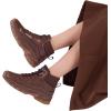 image:imageSHULOOK Non Slip Work Boots for Women SlipResistant Shoes Waterproof Food Service Chef Kitchen Restaurant Working Casual Comfortable Ankle Boot Outdoor Walking Booties SneakersDark Brown