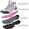 image:imageSHULOOK Womens Hiking Boots Waterproof Lightweight Outdoor Trekking Camping Hiking ShoesGrey Pink