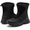 image:imageSHULOOK Womens Winter Snow Boots Warm Fur Lined Waterproof Nonslip Zipper Insulated MidCalf BootsBlack