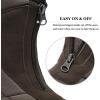 image:imageSHULOOK Womens Winter Snow Boots Warm Fur Lined Waterproof Nonslip Zipper Insulated MidCalf BootsBrown