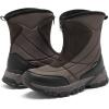 image:imageSHULOOK Womens Winter Snow Boots Warm Fur Lined Waterproof Nonslip Zipper Insulated MidCalf BootsBrown