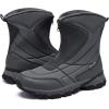 image:imageSHULOOK Womens Winter Snow Boots Warm Fur Lined Waterproof Nonslip Zipper Insulated MidCalf BootsGrey