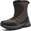 image:imageSHULOOK Womens Winter Snow Boots Warm Fur Lined Waterproof Nonslip Zipper Insulated MidCalf BootsBrown