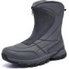 image:imageSHULOOK Womens Winter Snow Boots Warm Fur Lined Waterproof Nonslip Zipper Insulated MidCalf BootsGrey