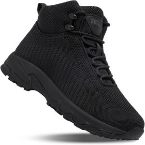image:imageSHULOOK Non Slip Work Boots for Men Slip Resistant Lightweight Kitchen Chef Shoes for Restaurant Food Service Comfy Working Shoe Ankle Support Mesh Walking Footwear BlackBlack