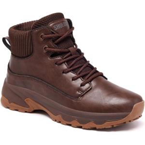 image:imageSHULOOK Non Slip Work Boots for Women SlipResistant Shoes Waterproof Food Service Chef Kitchen Restaurant Working Casual Comfortable Ankle Boot Outdoor Walking Booties SneakersDark Brown