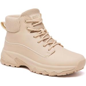 image:imageSHULOOK Non Slip Work Boots for Women SlipResistant Shoes Waterproof Food Service Chef Kitchen Restaurant Working Casual Comfortable Ankle Boot Outdoor Walking Booties SneakersBeige