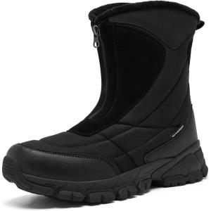 image:imageSHULOOK Womens Winter Snow Boots Warm Fur Lined Waterproof Nonslip Zipper Insulated MidCalf BootsBlack