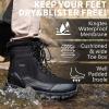 image:imageSHULOOK Mens Snow Boots Waterproof Warm Fur Lined Winter Hiking Boot Nonslip Outdoor Ankle Hightop Shoes Work Hiker Trekking TrailBlack