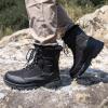 image:imageSHULOOK Mens Snow Boots Waterproof Warm Fur Lined Winter Hiking Boot Nonslip Outdoor Ankle Hightop Shoes Work Hiker Trekking TrailBlack