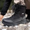 image:imageSHULOOK Mens Snow Boots Waterproof Warm Fur Lined Winter Hiking Boot Nonslip Outdoor Ankle Hightop Shoes Work Hiker Trekking TrailBlack