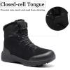image:imageSHULOOK Mens Snow Boots Waterproof Warm Fur Lined Winter Hiking Boot Nonslip Outdoor Ankle Hightop Shoes Work Hiker Trekking TrailBlack2