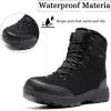 image:imageSHULOOK Mens Snow Boots Waterproof Warm Fur Lined Winter Hiking Boot Nonslip Outdoor Ankle Hightop Shoes Work Hiker Trekking TrailBlack2
