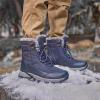 image:imageSHULOOK Mens Snow Boots Waterproof Warm Fur Lined Winter Hiking Boot Nonslip Outdoor Ankle Hightop Shoes Work Hiker Trekking TrailBlue