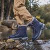 image:imageSHULOOK Mens Snow Boots Waterproof Warm Fur Lined Winter Hiking Boot Nonslip Outdoor Ankle Hightop Shoes Work Hiker Trekking TrailBlue
