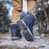 image:imageSHULOOK Mens Snow Boots Waterproof Warm Fur Lined Winter Hiking Boot Nonslip Outdoor Ankle Hightop Shoes Work Hiker Trekking TrailBlue