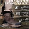 image:imageSHULOOK Mens Snow Boots Waterproof Warm Fur Lined Winter Hiking Boot Nonslip Outdoor Ankle Hightop Shoes Work Hiker Trekking TrailBrown