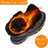 image:imageSHULOOK Mens Snow Boots Waterproof Warm Fur Lined Winter Hiking Boot Nonslip Outdoor Ankle Hightop Shoes Work Hiker Trekking TrailBrown