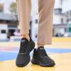 image:imageSHULOOK Non Slip Work Shoes for Men Slip Resistant Food Service Kitchen Chef Restaurant Nurse Work Sneakers Lace Up Mesh Comfortable amp Casual Walking Shoes BlackBlack