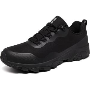 image:imageSHULOOK Waterproof Hiking Shoes for MenLightweight AntiSlip Outdoor Trekking ShoeBlack