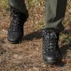 image:imageSHULOOK Mens Waterproof Hiking Boots NonSlip Lightweight Mid Top Ankle Boot Breathable Hiker Trekking ShoesBlack Grey