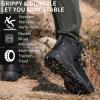 image:imageSHULOOK Mens Waterproof Hiking Boots NonSlip Lightweight Mid Top Ankle Boot Breathable Hiker Trekking ShoesBlack Grey