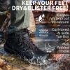 image:imageSHULOOK Mens Waterproof Hiking Boots NonSlip Lightweight Mid Top Ankle Boot Breathable Hiker Trekking ShoesBlackRed