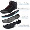 image:imageSHULOOK Mens Waterproof Hiking Boots NonSlip Lightweight Mid Top Ankle Boot Breathable Hiker Trekking ShoesBlackRed