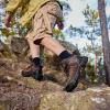 image:imageSHULOOK Mens Waterproof Hiking Boots NonSlip Lightweight Mid Top Ankle Boot Breathable Hiker Trekking ShoesBrown