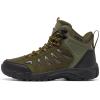 image:imageSHULOOK Mens Waterproof Hiking Boots NonSlip Lightweight Mid Top Ankle Boot Breathable Hiker Trekking ShoesGreen