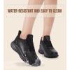 image:imageSHULOOK Non Slip Work Shoes for Women Food Service Water Resistant Sneakers Waterproof Kitchen Chef Restaurant Lace Up Walking Lightweight Comfortable Nursing Working FootwearBlack