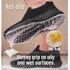 image:imageSHULOOK Non Slip Work Shoes for Women Slip Resistant Sneakers Mesh Slip On Food Service Shoes Chef Kitchen Restaurant Lightweight Comfortable Sock ShoesBlack