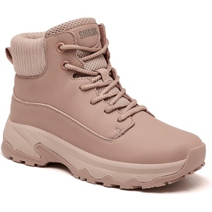 image:imageSHULOOK Non Slip Work Boots for Women SlipResistant Shoes Waterproof Food Service Chef Kitchen Restaurant Working Casual Comfortable Ankle Boot Outdoor Walking Booties SneakersNude Pink
